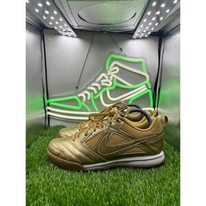 Nike Gato Metallic Gold Indoor Soccer Shoes IJ7084-700 Womens 7.5 / 6Y